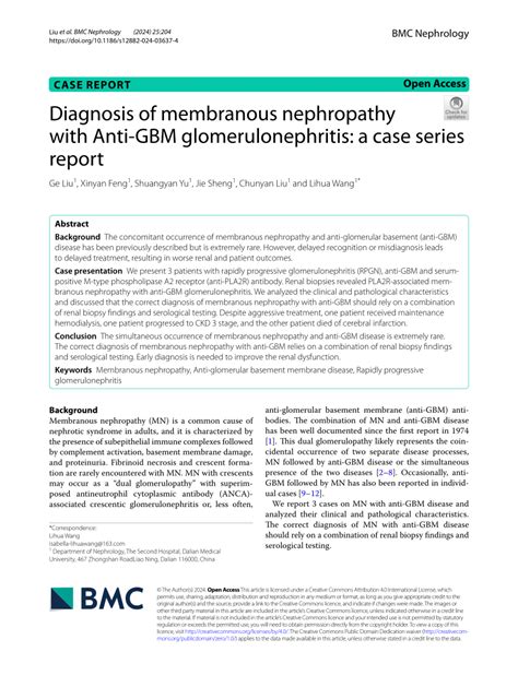 Diagnosis of membranous nephropathy with Anti.